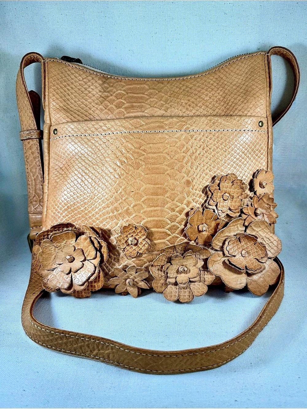 Frye Melissa Floral Swing Crossbody Bag in Beige